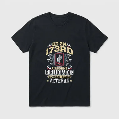 173rd Airborne Brigade Combat Team DD-214 T-Shirt – Classic T-Shirt in Black