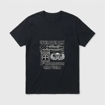 82nd Airborne Division Combat Veteran T-Shirt – Classic T-Shirt in Black