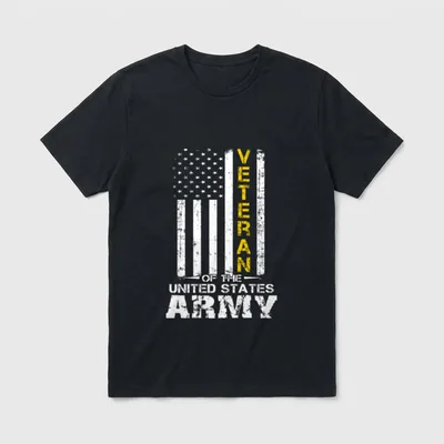 United States Army Veteran Gold T-Shirt – Classic T-Shirt in Black