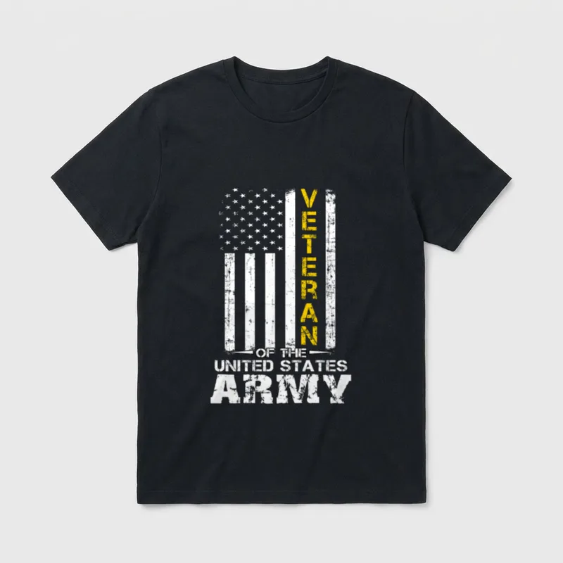 United States Army Veteran Gold T-Shirt – Classic T-Shirt in Black