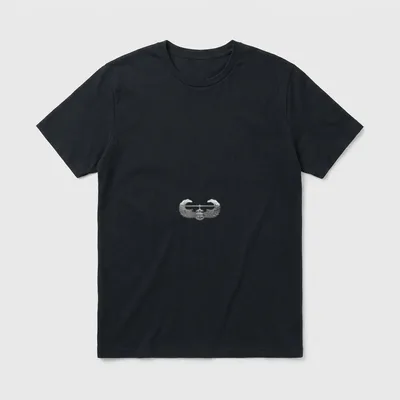 Army Air Assault Veteran T-Shirt – Winged glider aircraft badge insignia – Classic T-Shirt in Black