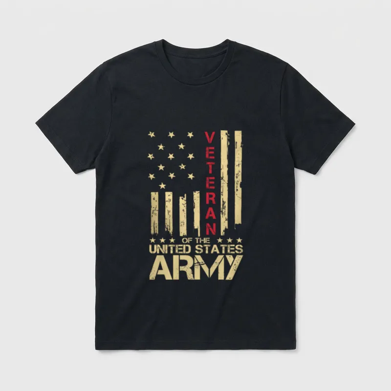 Army Veteran Patriotic T-Shirt – Classic T-Shirt in Black