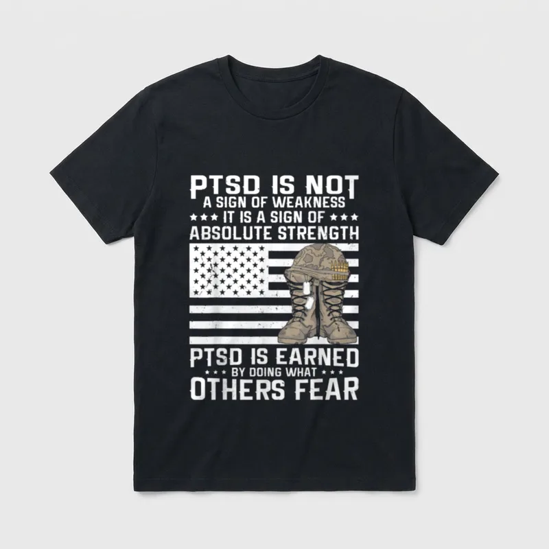 Military Soldier Mental Health T-Shirt – Classic T-Shirt in Black