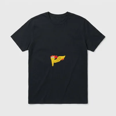 Army Pathfinder Badge T-Shirt – Winged torch emblem in red and gold – Classic T-Shirt in Black