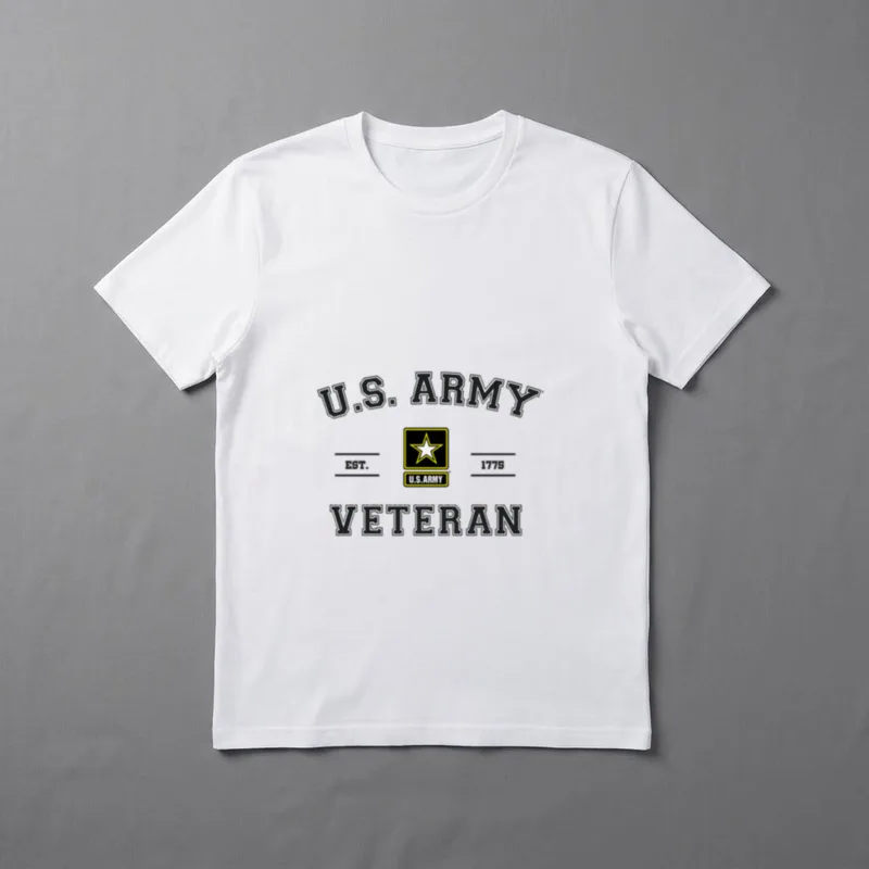 U.S. Army Veteran T-Shirt – U.S. ARMY EST. 1775 VETERAN with military star insignia – Classic T-Shirt in Black