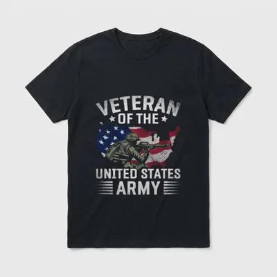 Proud USA Army Veteran T-Shirt – Classic T-Shirt in Black