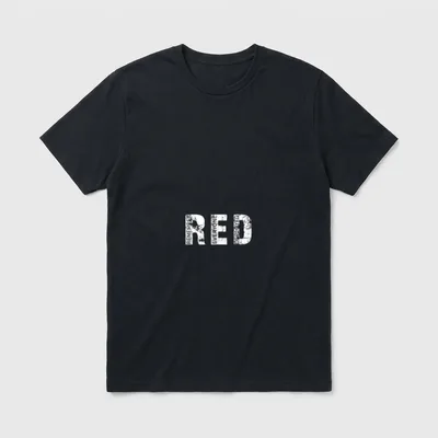 Veterans Day Red Friday T-Shirt – RED with Remember Everyday Defend text in distressed letters – Classic T-Shirt in Black