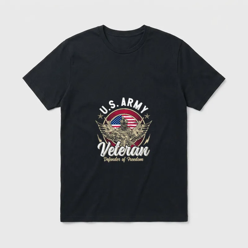 Army Defender of Freedom T-Shirt – Classic T-Shirt in Black