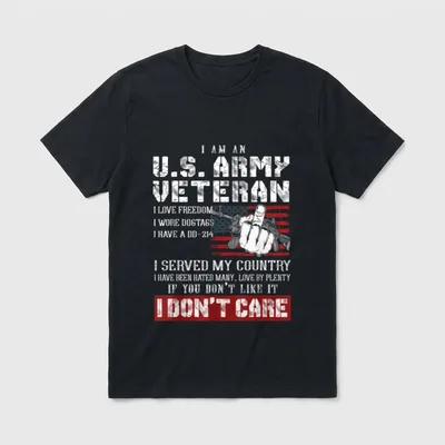 US Army Veteran Freedom T-Shirt – Classic T-Shirt in Black