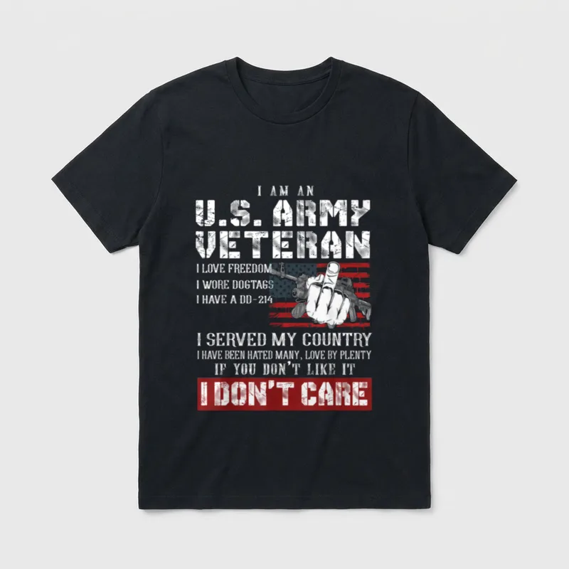 US Army Veteran Freedom T-Shirt – Classic T-Shirt in Black