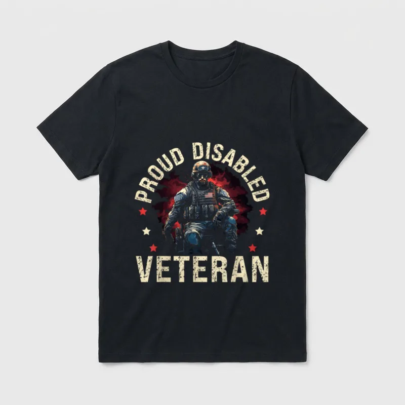 Armed Forces Veteran Proud T-Shirt – Classic T-Shirt in Black
