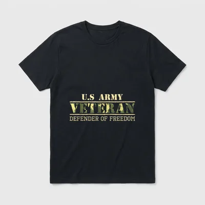 Patriotic Defender Of Freedom T-Shirt – Classic T-Shirt in Black