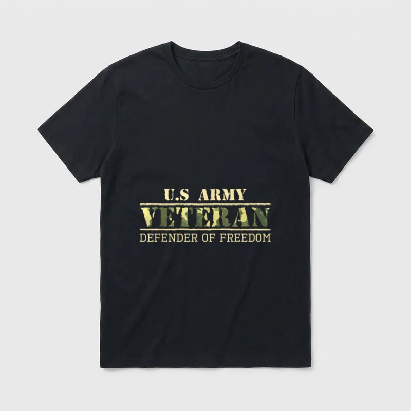 Patriotic Defender Of Freedom T-Shirt – Classic T-Shirt in Black