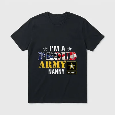 Proud Army Nanny T-Shirt – Classic T-Shirt in Black