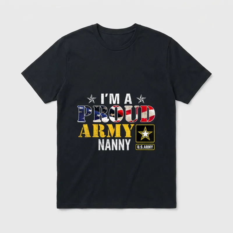 Proud Army Nanny T-Shirt – Classic T-Shirt in Black