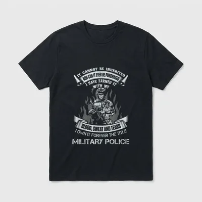 Army MP Veteran Pride T-Shirt – Classic T-Shirt in Black