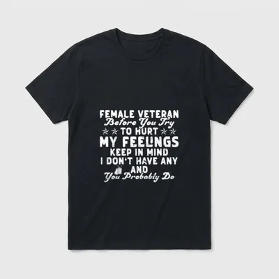 Veteran Women Military Patriotic T-Shirt – Classic T-Shirt in Black