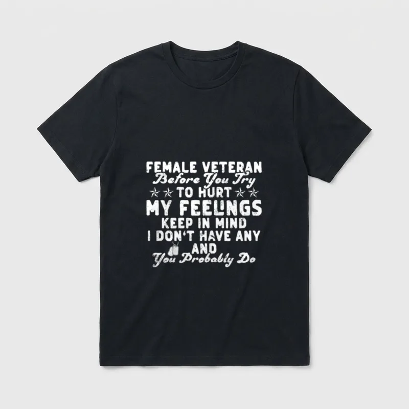 Veteran Women Military Patriotic T-Shirt – Classic T-Shirt in Black