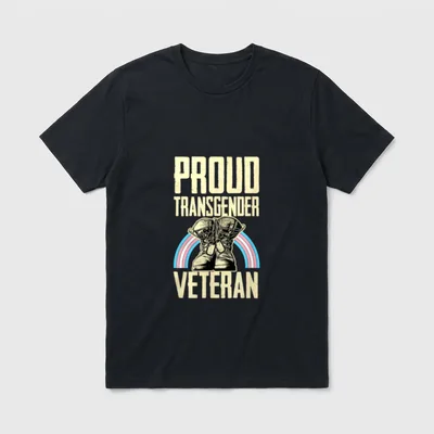 Transgender Veteran Pride T-Shirt – Classic T-Shirt in Black