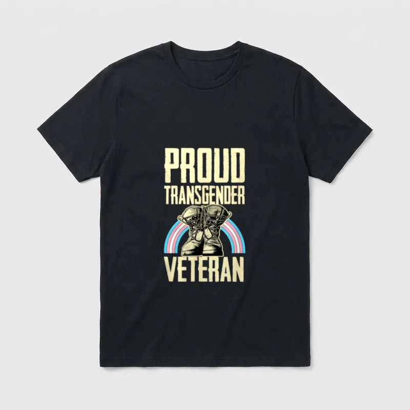 Transgender Veteran Pride T-Shirt – Classic T-Shirt in Black