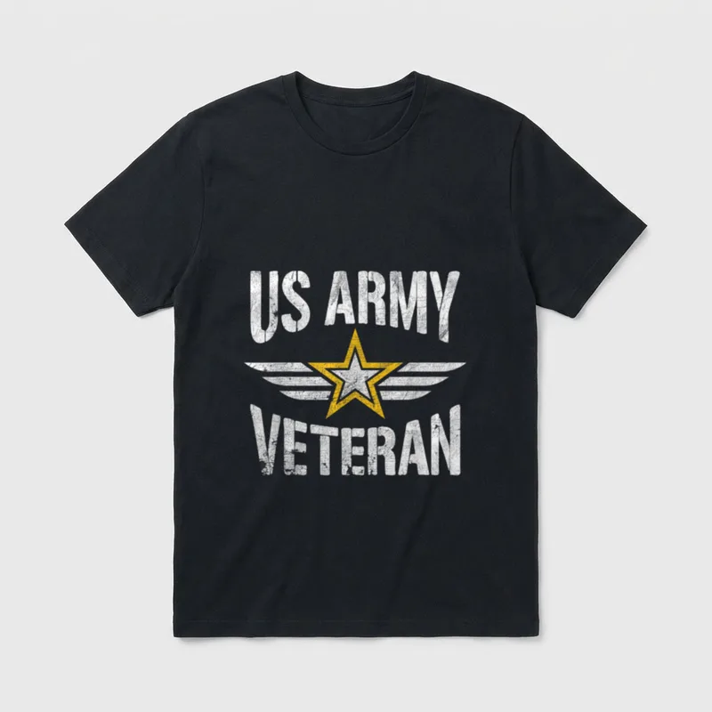 Army Veteran For Men Women T-Shirt – Classic T-Shirt in Black