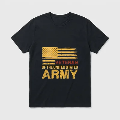 Red Line American Flag Veteran T-Shirt – Classic T-Shirt in Black