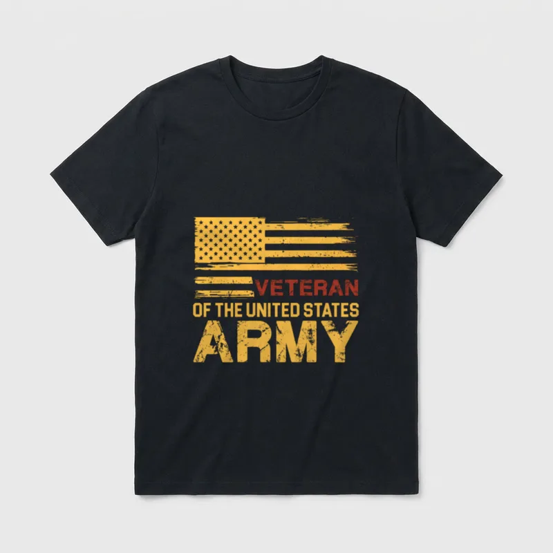 Red Line American Flag Veteran T-Shirt – Classic T-Shirt in Black