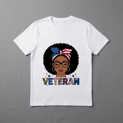 African American Woman Soldier T-Shirt – Classic T-Shirt in Black
