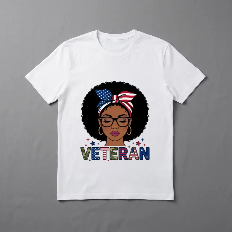 African American Woman Soldier T-Shirt – Classic T-Shirt in Black