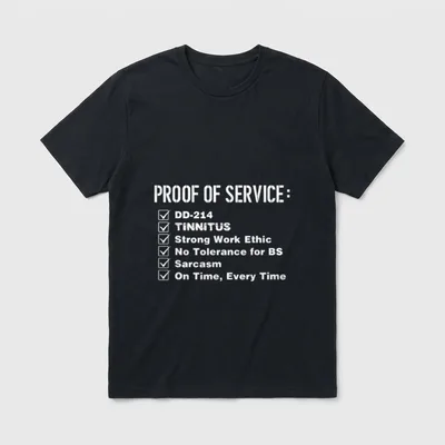 Military Service Proof Tinnitus T-Shirt – Classic T-Shirt in Black