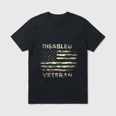 Handicap Soldier Veterans Day T-Shirt – Classic T-Shirt in Black