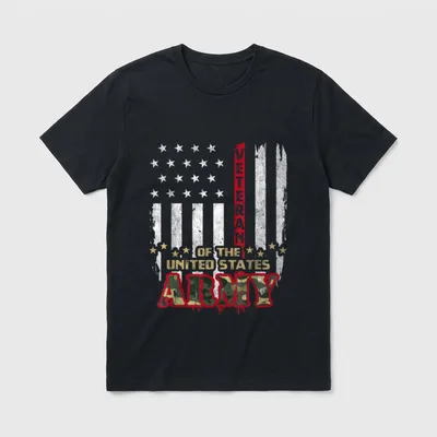 Patriotic U S Army Veteran Vintage T-Shirt – Classic T-Shirt in Black
