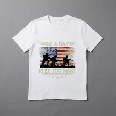Day Is Too Many Veteran Lives T-Shirt – Classic T-Shirt in Black