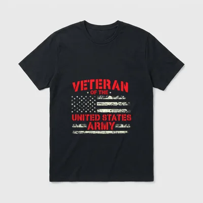 Veteran of the United States Patriotic T-Shirt – Classic T-Shirt in Black