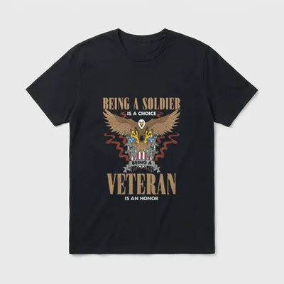 Being a Soldier Choice Veteran Honor T-Shirt – Classic T-Shirt in Black