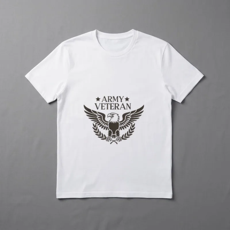 Army Veteran Patriotic Eagle Soldiers Veterans T-Shirt – Classic T-Shirt in Black