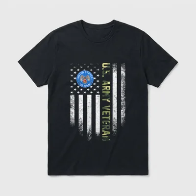 American Flag Proud US Army Vintage T-Shirt – Classic T-Shirt in Black