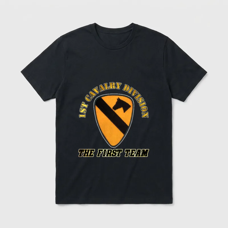 Army Veterans of 1st Cav First T-Shirt – Classic T-Shirt in Black