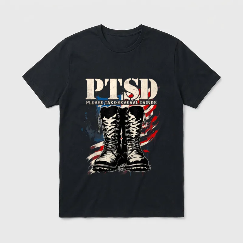 Dysfunctional Veteran Soldier T-Shirt – Classic T-Shirt in Black