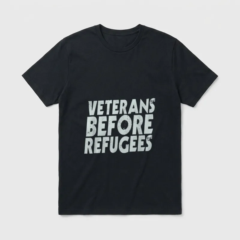 Veteran Before Refugees T-Shirt – Classic T-Shirt in Black