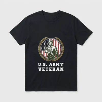 US Army Veteran United States USA T-Shirt – Classic T-Shirt in Black