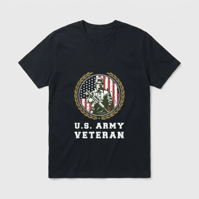 US Army Veteran United States USA T-Shirt – Classic T-Shirt in Black
