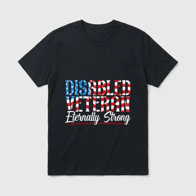 Disabled Veteran Armed Forces Military Eternally T-Shirt – Classic T-Shirt in Black