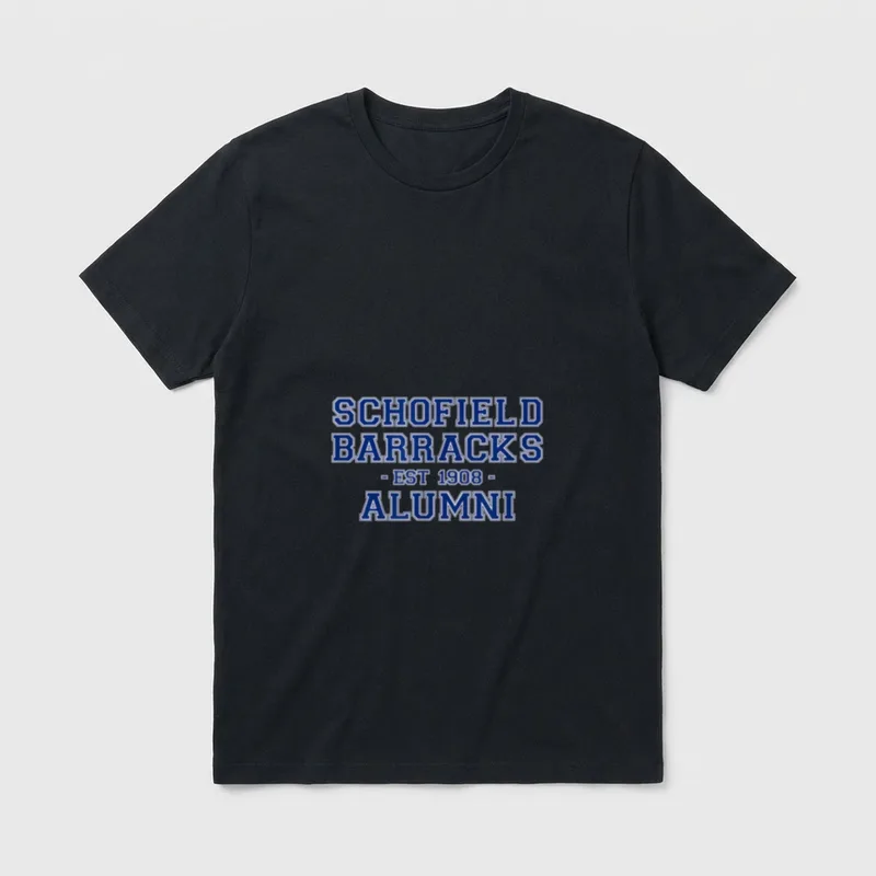 Schofield Barracks Alumni College Themed Army T-Shirt – Classic T-Shirt in Black