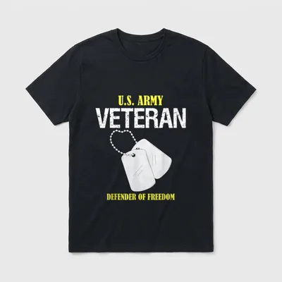 US Army Veteran Defender of Help T-Shirt – Classic T-Shirt in Black