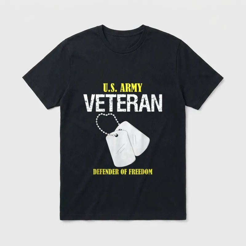 US Army Veteran Defender of Help T-Shirt – Classic T-Shirt in Black