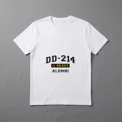 DD-214 US Army 11 BRAVO Served T-Shirt – DD-214 11 Bravo Alumni varsity text design – Classic T-Shirt in Black