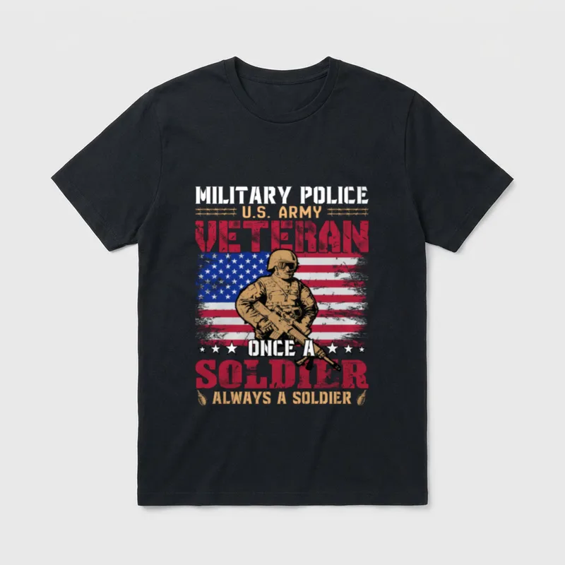 Military Police US Army Veteran American T-Shirt – Classic T-Shirt in Black