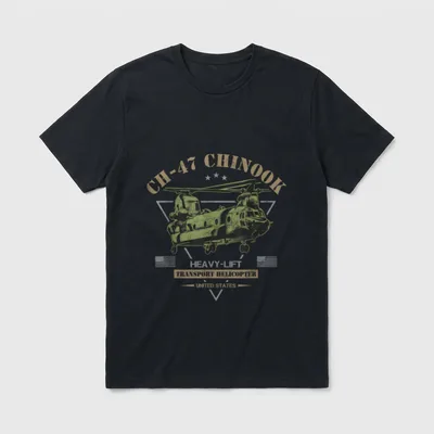 CH-47 Chinook Helicopter T-Shirt – Classic T-Shirt in Black