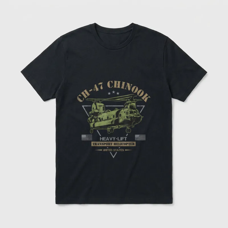 CH-47 Chinook Helicopter T-Shirt – Classic T-Shirt in Black